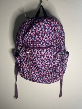 Vera Bradley Purple Floral Quilted Backpack